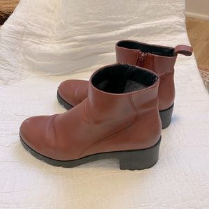 Camper dark red leather ankle boots size 40